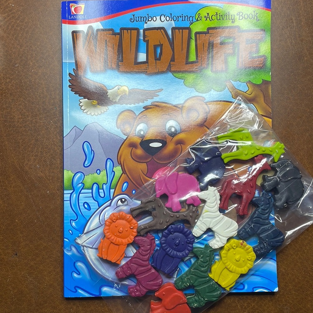 Fun Animal Crayons With Coloring Book